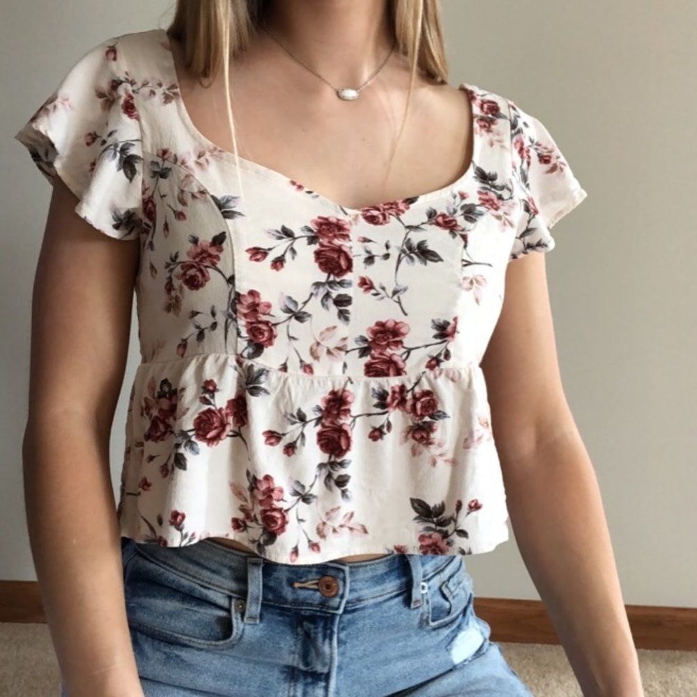 Floral crop top